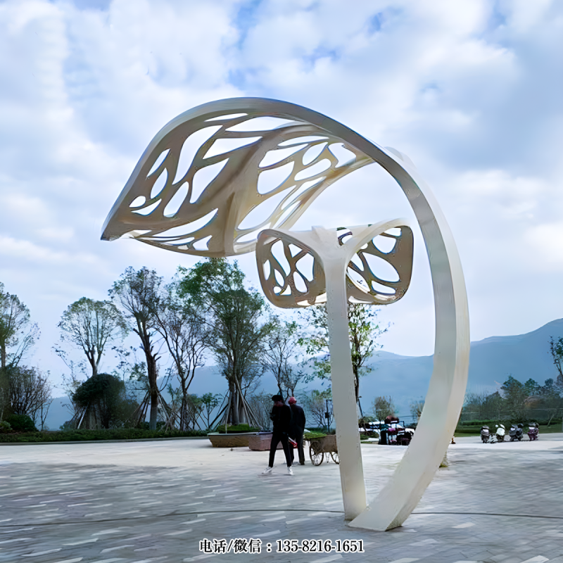 樹葉造型不銹鋼景觀遮陽亭 樹葉造型不銹鋼景觀遮陽亭