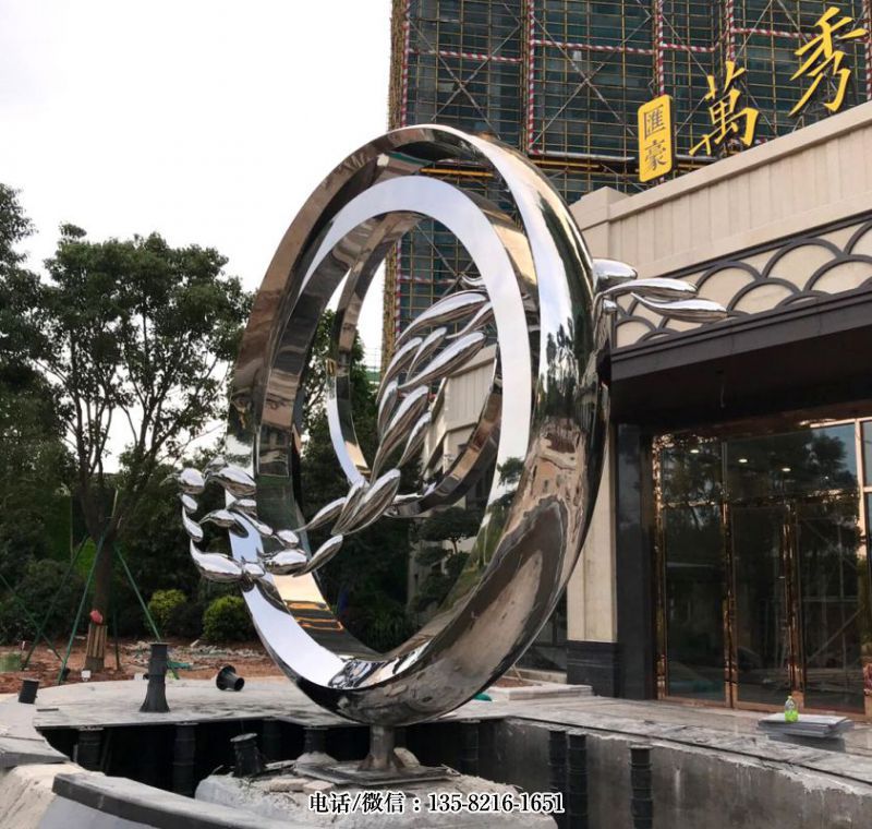 地產(chǎn)大門不銹鋼抽象魚(yú)躍龍門圓環(huán)景觀雕塑 地產(chǎn)大門不銹鋼抽象魚(yú)躍龍門圓環(huán)景觀雕塑