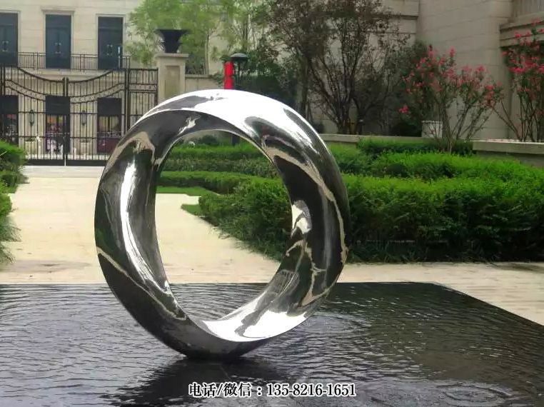 水景圓環(huán)不銹鋼景觀雕塑 水景圓環(huán)不銹鋼景觀雕塑