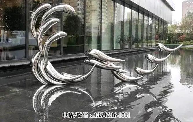 不銹鋼魚群水景裝飾景觀 不銹鋼魚群水景裝飾景觀