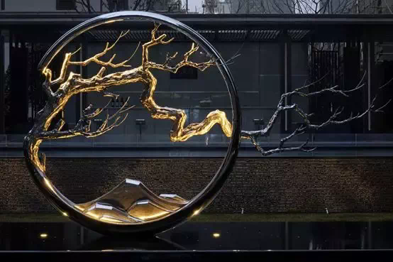 不銹鋼園林裝飾燈光樹枝雕塑 不銹鋼園林裝飾燈光樹枝雕塑