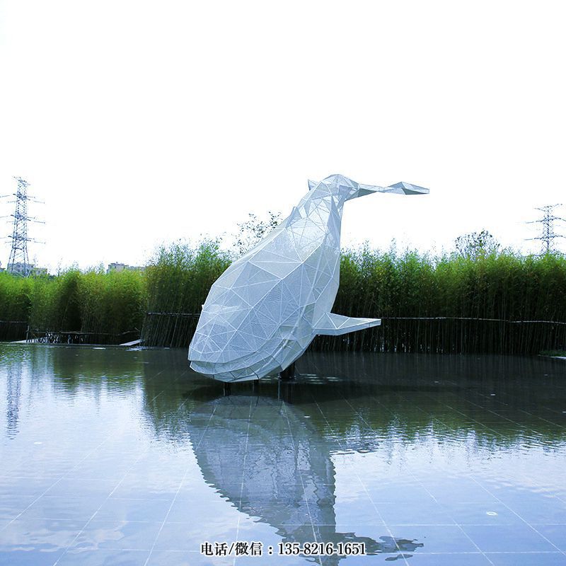公園大型編織網(wǎng)格鯨魚雕塑 公園大型編織網(wǎng)格鯨魚雕塑
