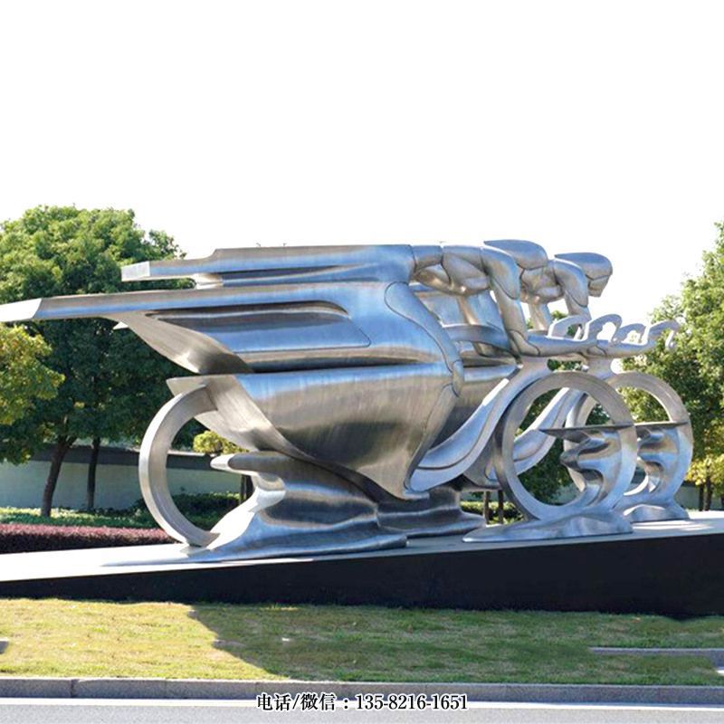 公園騎車(chē)人物景觀雕塑 公園騎車(chē)人物景觀雕塑