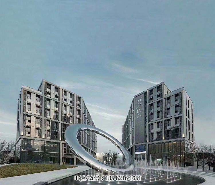 城市廣場(chǎng)不銹鋼噴泉圓環(huán)景觀雕塑 城市廣場(chǎng)不銹鋼噴泉圓環(huán)景觀雕塑
